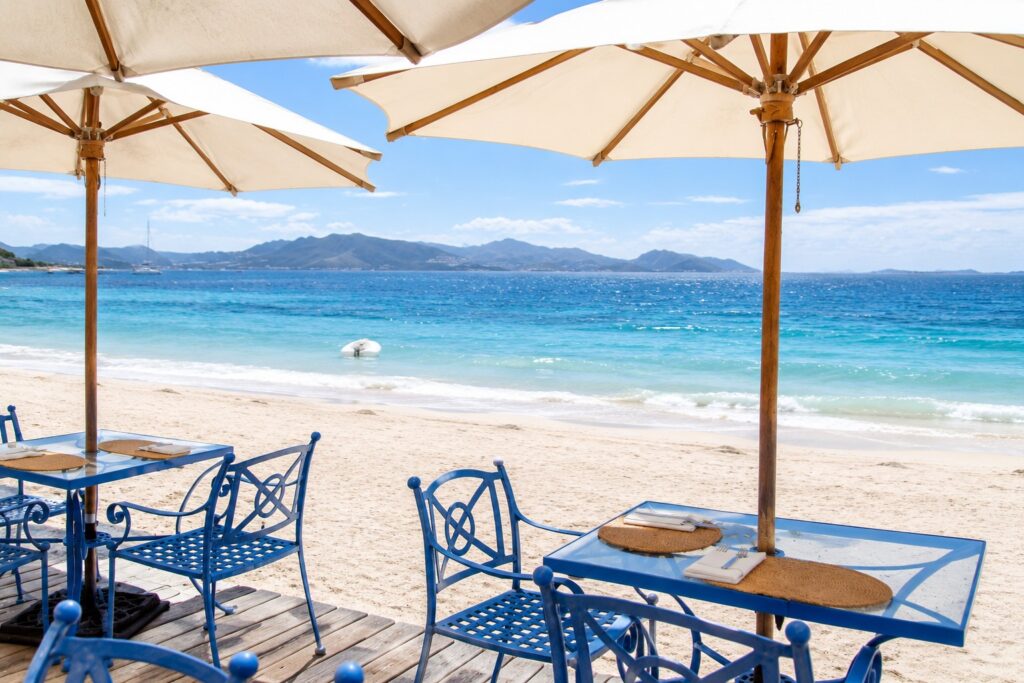 beachfront cafe with sea view in southern spain
