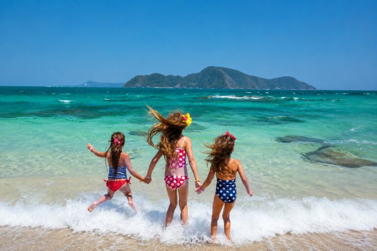 friends enjoying the beach on the costa del sol