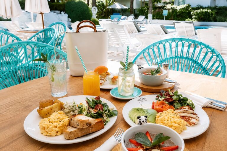 luxury poolside brunch in marbella spain