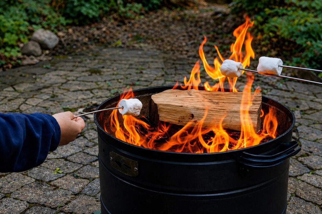 marshmellows vuur tinyhouse pippa