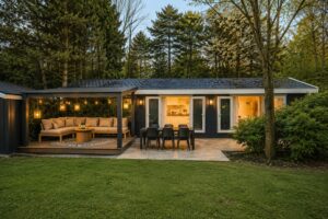 Terras van Tiny House Julia