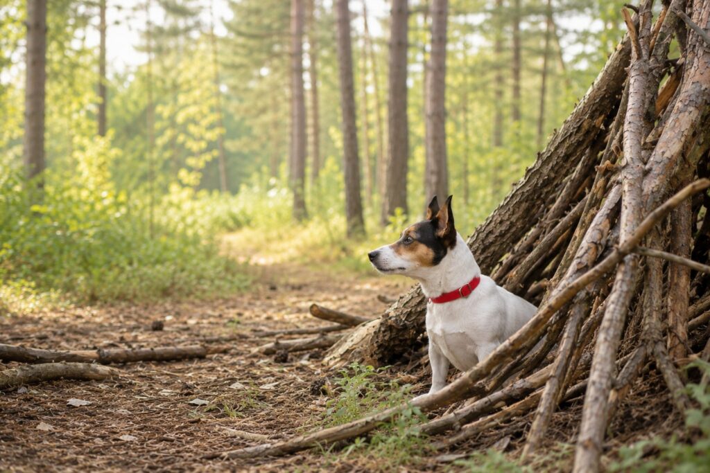 rustige boswandeling met hond omgeving epe
