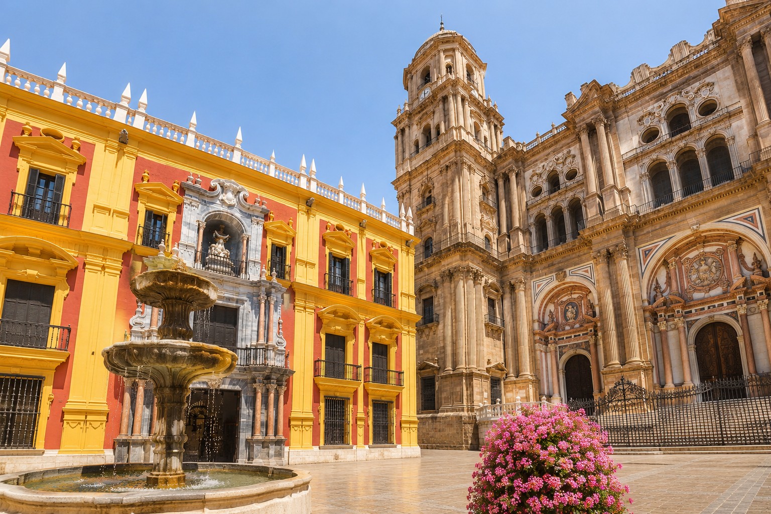 Sfeervol plein in Málaga
