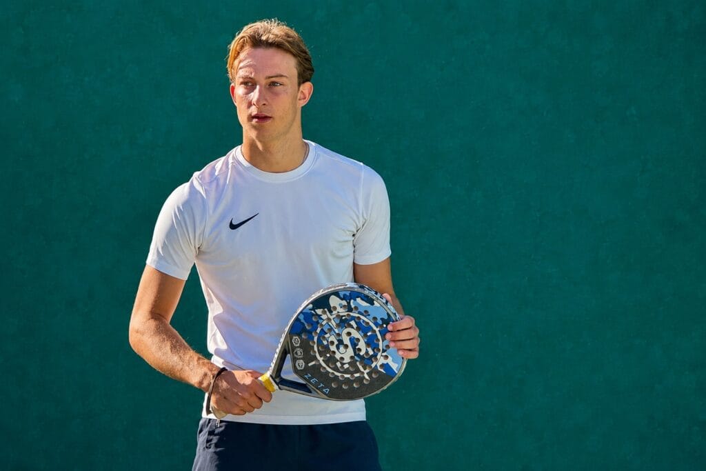 marbella boy playing padel